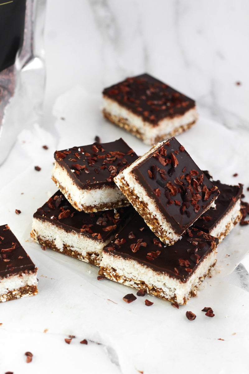 RECIPE: Vegan Coconut Chocolate Slice