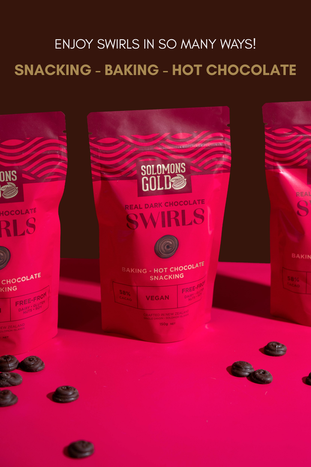 Dark Chocolate Swirls 58% - 150g