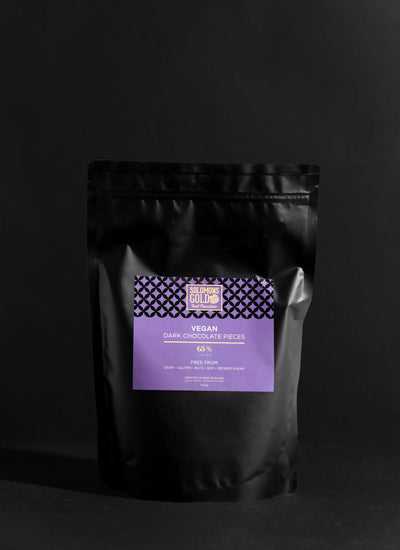 Dark Chocolate Pieces 65% Cacao, 500g - Refined Sugar Free