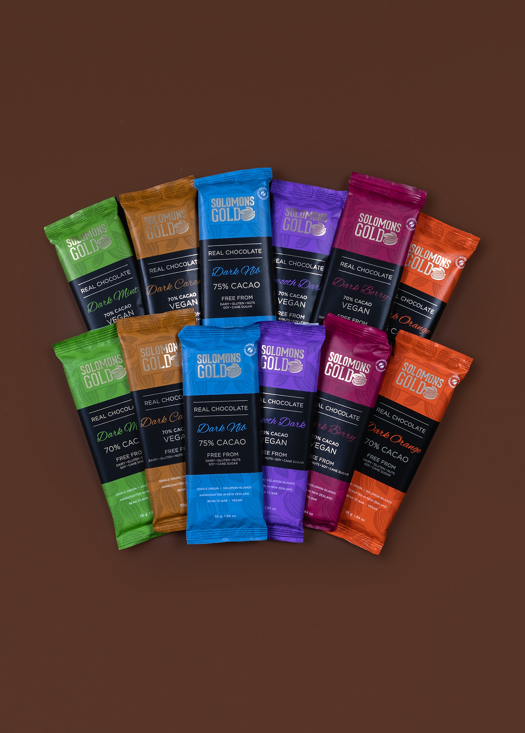Classic Dark Chocolate Bar Collection Box - 55g x 12