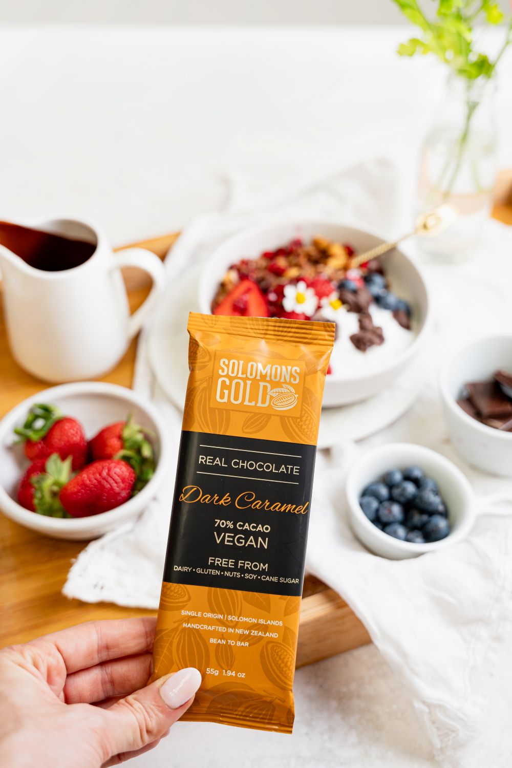 Dark Caramel 70% Chocolate Bar - 55g