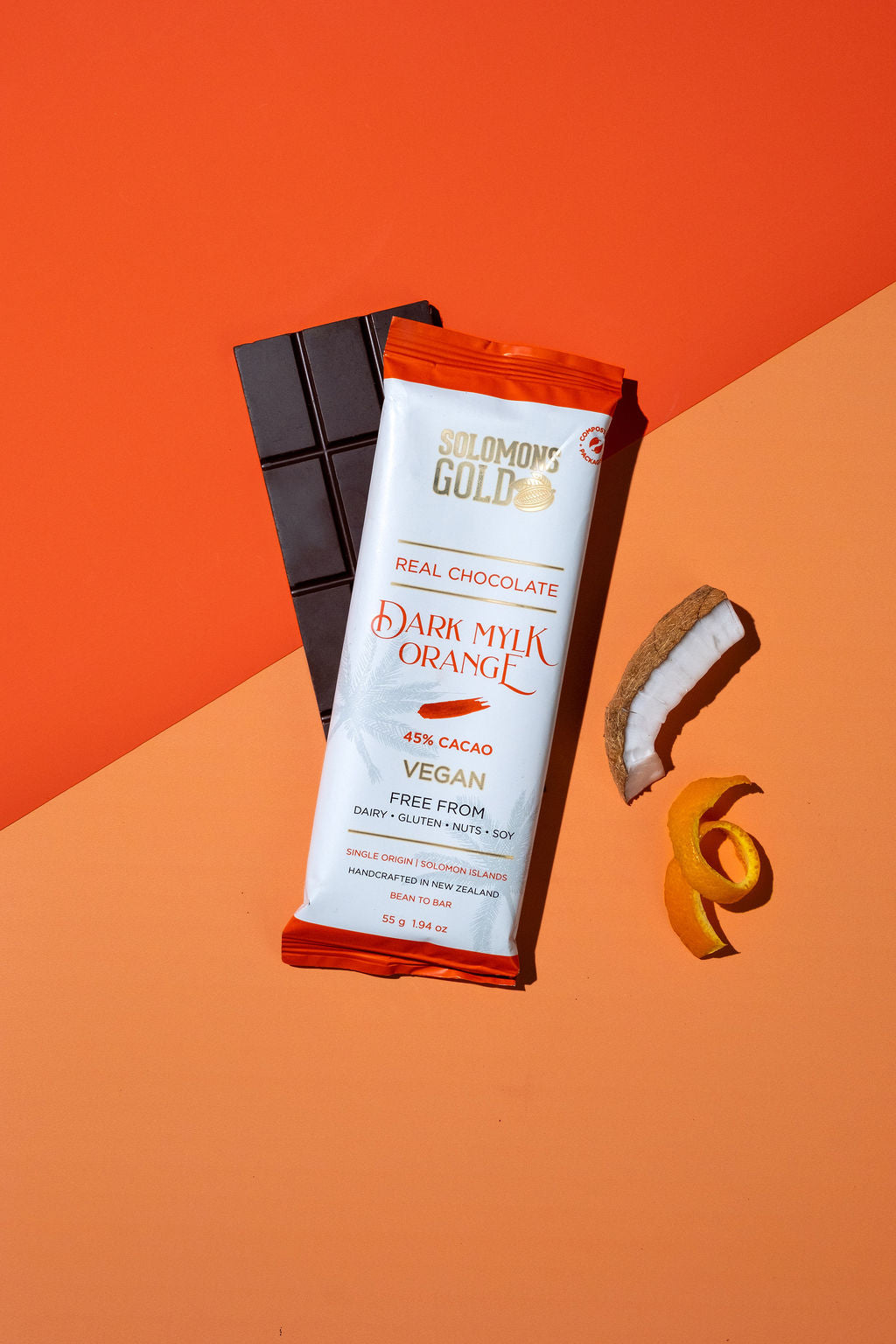 Dark Mylk Orange 45% Chocolate Bar - 55g