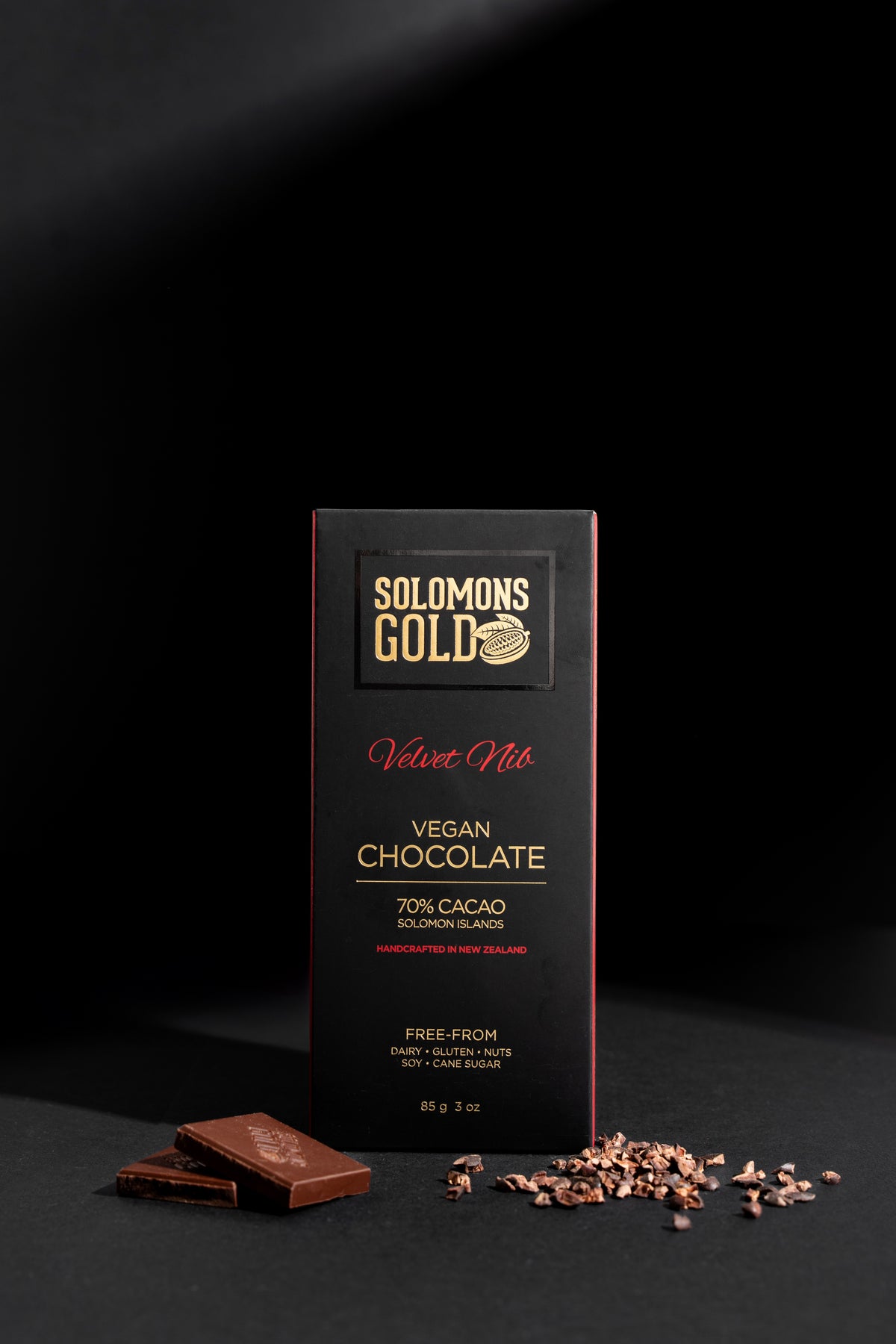 Velvet Nib 70% Chocolate Bar Box - 85g x 12
